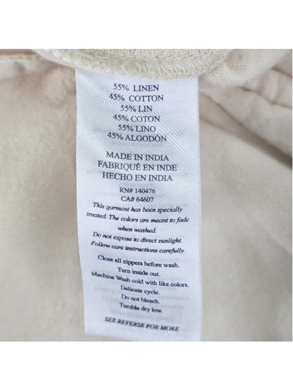 Faherty Tradewinds Linen Blend Shorts Mens 36 Stone Beige Flat Front 9